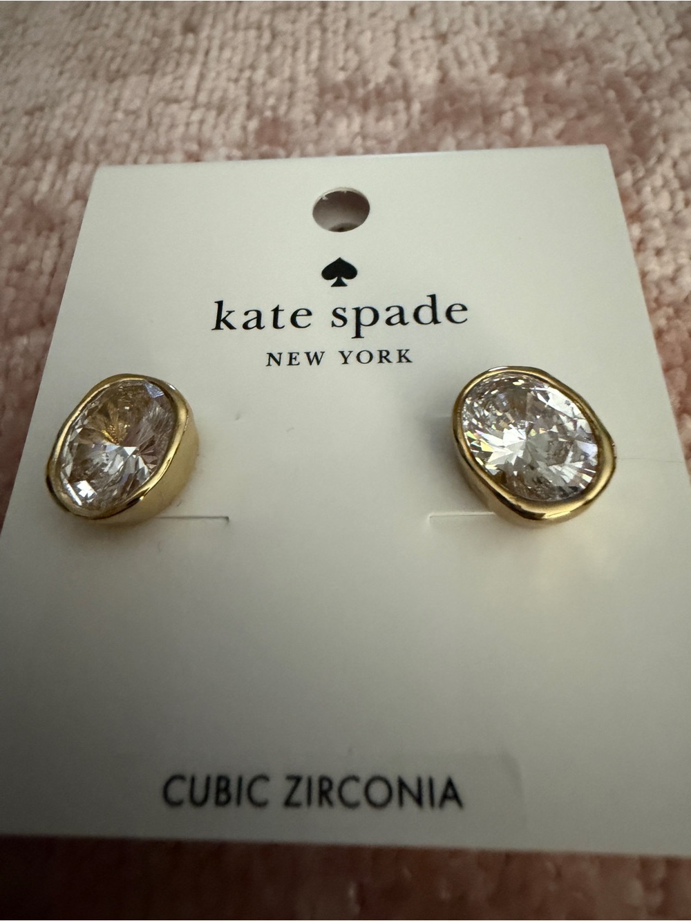 Kate Spade New York gold-plated cubic zirconia stud earrings